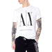 White t-shirt with AX ARMANI EXCHANGE logo on the front - Armani Exchange Men T-Shirt