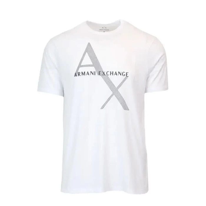 White t-shirt with Armani Exchange logo on front from Armani Exchange Men T-Shirt collection