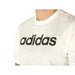 Adidas Men T-Shirt, white with black Adidas logo on front, stylish and comfortable