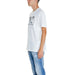 White graphic print t-shirt from Armani Exchange for men, ideal for Fall Winter styles