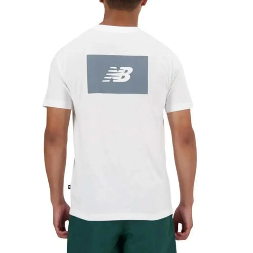 White T-shirt with gray New Balance logo on back; New Balance Men T-Shirt product