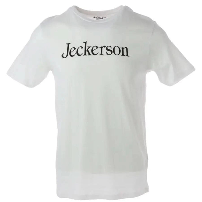 White T-shirt with Jeckerson printed in black text on the front Jeckerson Men T-Shirt