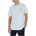 Lyle & Scott men t-shirt featuring a white design with yellow Scott Lyle logo