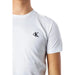 White Calvin Klein Jeans Men T-Shirt with small ’CK’ logo on the chest