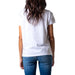 Back view of white t-shirt with blue jeans - Armani Exchange Women T-Shirt