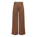 Wide-leg brown high-waisted trousers with decorative buttons - Jacqueline De Yong Women Trousers