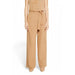 Wide-leg camel-colored trousers with a tie belt from Rinascimento Women Trousers collection