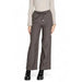 Wide-leg gray trousers with drawstring waist from Only Women Trousers collection