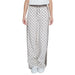 Wide-leg pants with a geometric pattern in white and gray from Guess - Guess Women Trousers