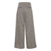 Wide-leg plaid trousers with high waistband - Ichi Women Trousers