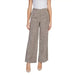 Wide-leg taupe corduroy pants with pleated front from Jacqueline De Yong Women Trousers