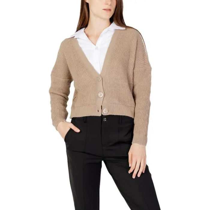 Hanny Deep - Women Cardigan - beige / S - Clothing