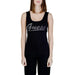 Guess women undershirt - woman in black tank top with ’yes’ logo