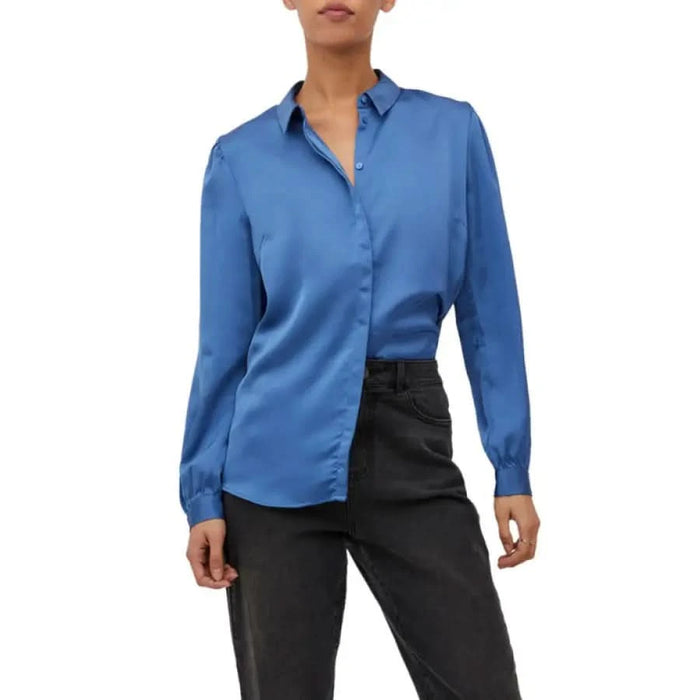 Vila Clothes - Women Shirt - light blue / 36 - Clothing