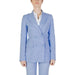 Woman wearing Sandro Ferrone blue blazer for women