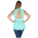 Urban style: Woman in green back cutout top - Fracomina Women Blouse