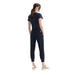 Woman in navy blue t-shirt and jogger pants from Alviero Martini Prima Classe Women Trousers