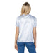 Vila Clothes woman in white blouse and jeans for spring summer collection