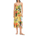 Urban style: Woman in a yellow tropical print Desigual dress - Desigual Women Clothing