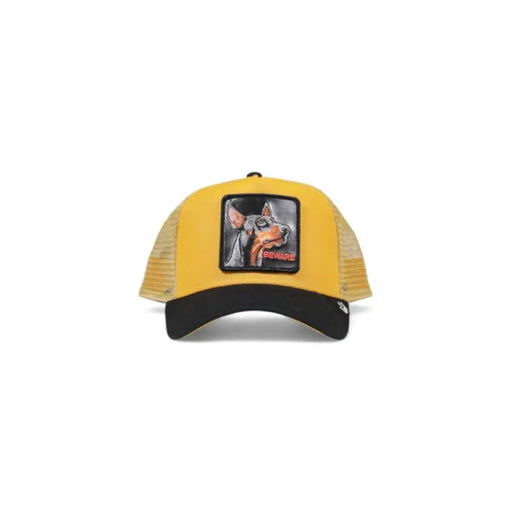 Goorin Bros Yellow and Black Trucker-Style Baseball Cap with Mesh Back and Patch