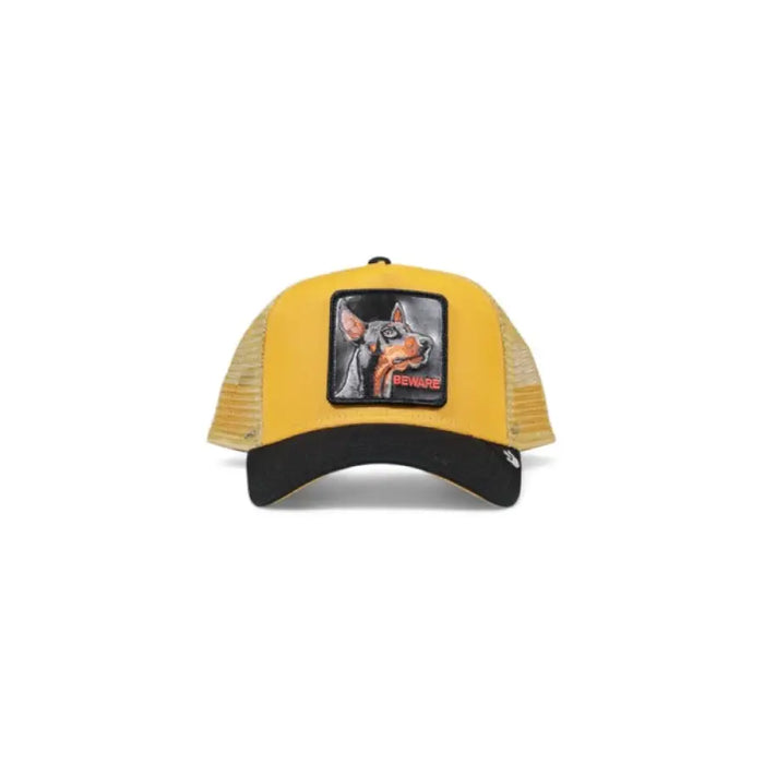 Goorin Bros Yellow and Black Trucker-Style Baseball Cap with Mesh Back and Patch