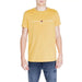 Yellow Tommy Hilfiger T-Shirt with White Logo Text from the Tommy Hilfiger Men T-Shirt Collection