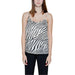 Jacqueline De Yong Zebra-Print Camisole Top with Thin Straps for Women